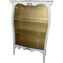 Casa Padrino Kinderbücherregal Barock 110 x 169 cm Massivholz hochglänzend weiß/gold