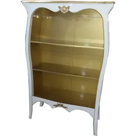 Casa Padrino Kinderbücherregal Barock 110 x 169 cm Massivholz hochglänzend weiß/gold