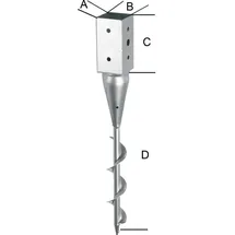E-NORMpro Einschraubbodenhülse tzn 71x650mm