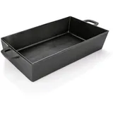 Was 3531 530 Gusseisen Bräter mit 2 Angegossenen Griffen, 52cm Länge, 31cm Breite, 10cm Höhe
