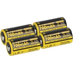 4x Nitecore Li-Ion Akku Typ 18350 IMR (NI18350A) 700mAh für Leuchten