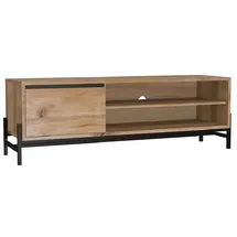 Main Möbel TV Element 140x51cm Massivholz Wildeiche Eiche & Metall schwarzNEU OVP!