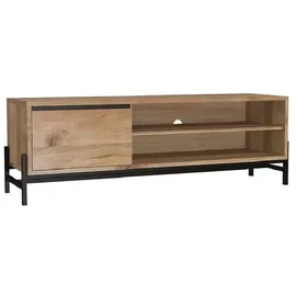 Main Möbel TV Element 140x51cm Massivholz Wildeiche Eiche & Metall schwarzNEU OVP!