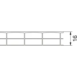Scobalit Hohlkammerplatte 16 mm transparent 300 cm x 98 cm