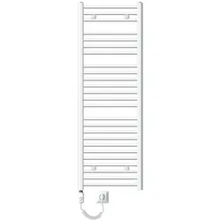 Elektrischer Badheizkörper mit Heizstab 1200W 500x1500 mm Anthrazit gebogen mit Seitenanschluss & Thermostat Touchbedienung LuxeBath