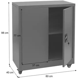 MCW MCW-O50 Aktenschrank 98x80x40 cm grau