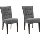 Home Affaire Esszimmerstuhl Queen BESTSELLER«, (Set), 6 St., Feinstruktur, Polsterstuhl mit Knopfheftung, 2er, 4er oder 6er Set, blau