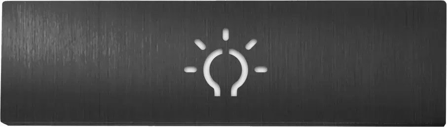 DoorBird Lichttasterblende für rechteckigen Lichttaster Titan-Optik als PVD Beschichtung, Edelstahl, gebürstet