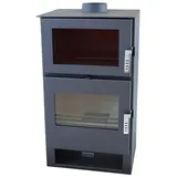 Verso Kaminofen mit Backofen 9kW Schwarz Dauerbrandfähig Energieklasse A+