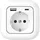 2USB Einbausteckdose 2USB 2U-449368 Weiß