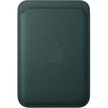 Apple iPhone Feingewebe Wallet mit MagSafe Dunkelgrün