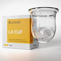 La Cup Luneale - Menstruationstasse - exklusives ergonomisches Design - 100% medizinisches Platinsilikon - L (reichlicher/sehr reichlicher Fluss)