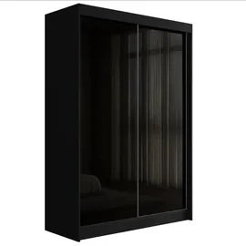 altdecor Schiebetürenschrank 120 x 215 x 61 cm Schwarz