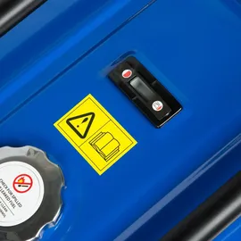Eberth 5500 Watt Notstromaggregat Stromerzeuger Stromaggregat mit Fahrwerk, E-Start, 13 PS Benzinmotor, 4-Takt, 1-Phase, 2x 230V, 1x 12V,