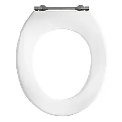 Pressalit WC-Sitz 53011-BY3999 weiß polygiene, ohne Deckel, Standard, Spezialscharnier BY3, fest, Edelstahl