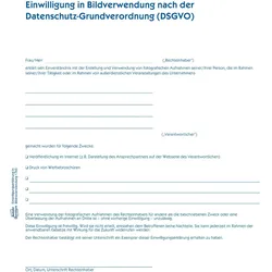 Avery Zweckform Einwilligung Bildverwendung A4 SD 2x40 Blatt