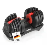 kehot Hantel-Set Verstellbare Kurzhantel 24 kg mit 15 Gewichtsstufen, (Einhand-Schnellverstellung mit stabiler Ablage, Kompaktes Hantelset für effektives Home-Gym Krafttraining), 2,5–24 kg Anpassung für Anfänger und Fortgeschrittene schwarz