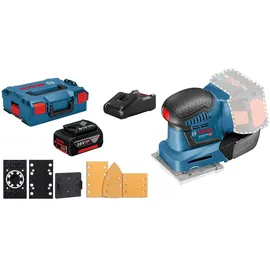 Bosch GSS 18V-10 / 1 x 5,0 Ah + Ladegerät + Zubehör-Set in L-Boxx