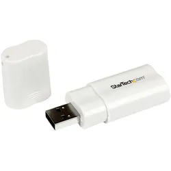 StarTech.com USB Audio Adapter - USB auf Soundkarte in weiß - Soundcard mit USB