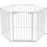 COSTWAY Kaminschutzgitter Metall Absperrgitter Schutzgitter Kindergitter Treppengitter Laufgitter Konfigurationsgitter Türschutzgitter Laufstall