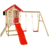 zwerkules Spielhaus Lolla 3 Natur/Rot