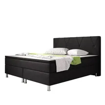 Inter Boxspringbett Boston 180 x 200 cm H3 Schwarz