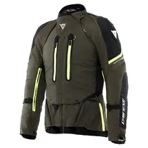 Dainese Super Adventure Textiljacke Oliv/Schwarz/Neon-Gelb 52