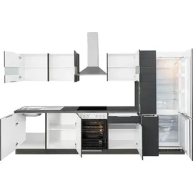 kochstation Küchenzeile KS-Luhe 330 cm grau