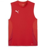 Puma teamGOAL Sleeveless Jersey, Unisex-Erwachsene Fußballtrikot, PUMA Red-PUMA White-Fast red