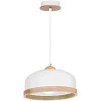 Luminex STUDIO White Pendelleuchte 1xE27 Deckenleuchte Deckenlampe Hängeleuchte - Beige/Weiß