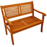 möbelliebling Gartenbank Akazie 110 cm 2-Sitzer Sitzbank CORUNA