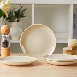 JIWOO Dessertteller Ø19,5 cm Braun 4er Set