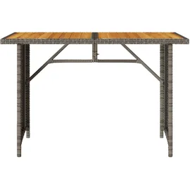 vidaXL Gartentisch mit Holzplatte 110 x 68 x 70 cm Grau