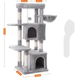 Songmics FEANDREA Kratzbaum 120 cm grau