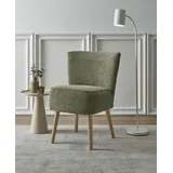 ed exciting design "Earl", grün (oliv), B:65cm H:89cm T:70cm, 95% Polyester, 5% Polyamide, Sessel, Cocktailsessel, Küchenstuhl, Küchensessel