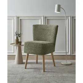 ed exciting design "Earl", grün (oliv), B:65cm H:89cm T:70cm, 95% Polyester, 5% Polyamide, Sessel, Cocktailsessel, Küchenstuhl, Küchensessel