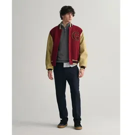 GANT Superfine Lambswool Halbzippullover - Charcoal Melange - M