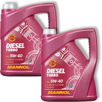 2x 5L Mannol Diesel Turbo Motoröl 5W-40 ACEA A3/B4 VW 502.00 505.00 MB 229.5