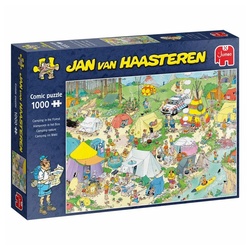 Jumbo Spiele Puzzle Jan van Haasteren - Camping im Wald 1000 Teile, 1000 Puzzleteile bunt