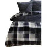 COFI 1453 Karomuster Schwarz 200 x 220 cm