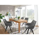 Natur24 Esstisch Auszugstisch Winspace 120-180x80 Eiche Geölt mit Butterflyauszug