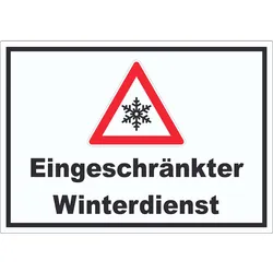 Eingeschränkter Winterdienst Aufkleber A4 (210x297mm)