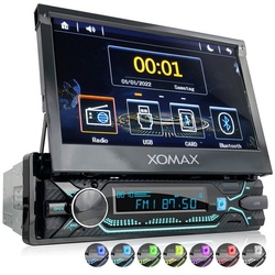 XOMAX »XOMAX XM-V747 Autoradio mit 7 Zoll Touchscreen Bildschirm (kapazitiv, ausfahrbar), Bluetooth, USB, SD, AUX, 1 DIN« Autoradio