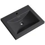 SoGood - Design Waschbecken Colossum01, Matt Anthrazit aus Gussmarmor, Waschtisch, Waschplatz, Einbauwaschbecken, bth: 60x48x13cm - Matt Anthrazit