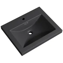 SoGood - Design Waschbecken Colossum01, Matt Anthrazit aus Gussmarmor, Waschtisch, Waschplatz, Einbauwaschbecken, bth: 60x48x13cm - Matt Anthrazit