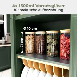 classbach C-VD 4026 Vorratsdosen Braun 4 x 1500 ml