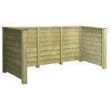 Plus Mülltonnenverkleidung Klink  (294 x 97 x 108 cm, Holz, Natur)