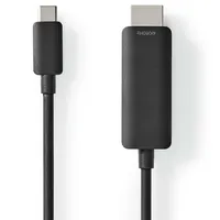 Nedis Ccgl64655bk10 USB Typ-C, HDMI, Männlich, Männlich, Gerade