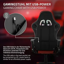 ML-Design Gaming Stuhl Kunstleder Rot