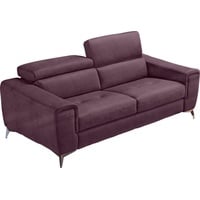 Egoitaliano Schlafsofa Francine, Designsofa, Loungesofa mit Dauerschlaffunktion, Bettfunktion, hochwertiger Metallbettrahmen & Matratze, Kopfteil manuell verstellbar lila